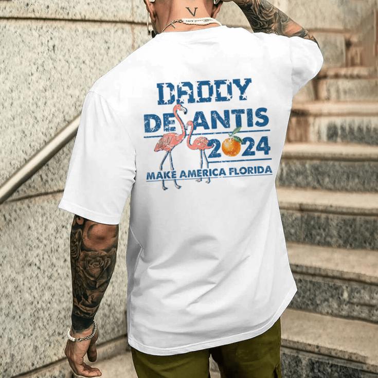 Papa 2024 Desantis Machen Amerika Florida T-Shirt mit Rückendruck Geschenke für Ihn