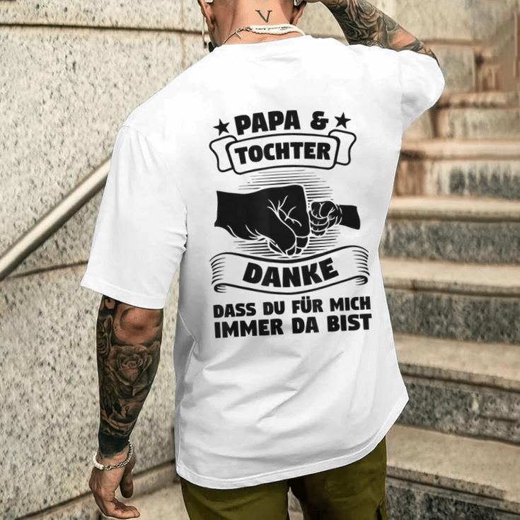 Papa & Tochter Danke Papa & Tochter Familie T-Shirt mit Rückendruck Geschenke für Ihn