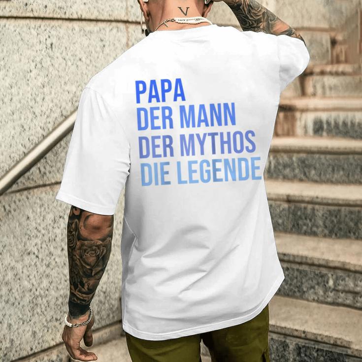 Papa Der Mann Der Mythos Die Legende Raglan T-Shirt mit Rückendruck Geschenke für Ihn