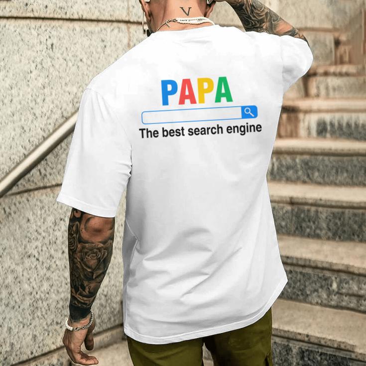 Papa Die Beste Suchmaschine Lustigeratertag T-Shirt mit Rückendruck Geschenke für Ihn