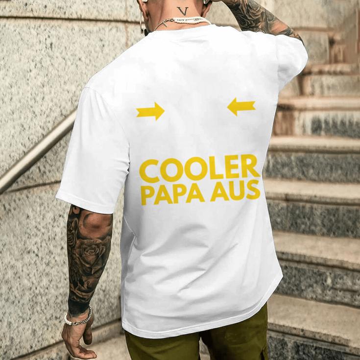 Papa Geburtstagatertag Richtig Cooler Papa Spruch Geschenk T-Shirt mit Rückendruck Geschenke für Ihn