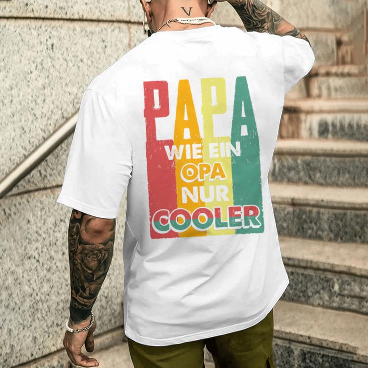 Papa Kühler Retro Opa Herrenatertag Geschenk-Idee T-Shirt mit Rückendruck Geschenke für Ihn