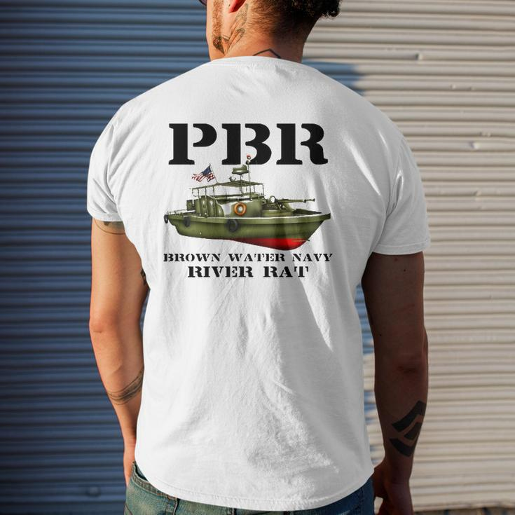 Pbr Brown Water Navy Mens Back Print T-shirt Gifts for Him