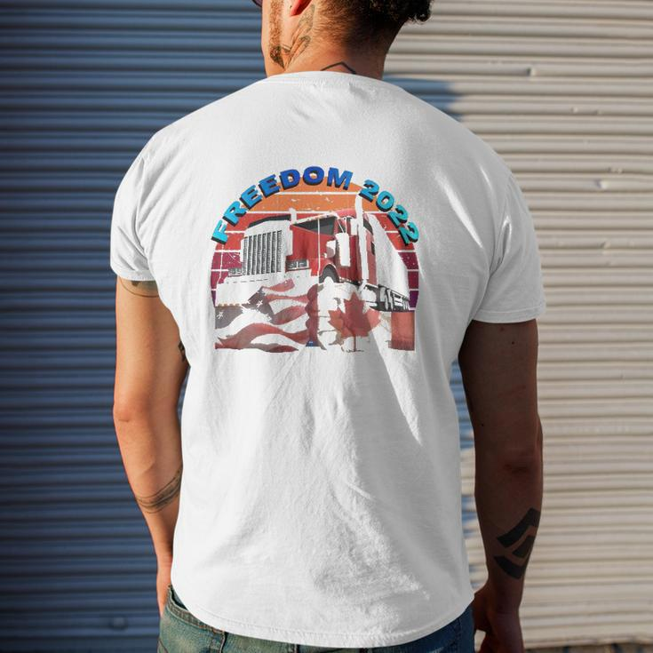 We The People Freedom 2022 Truck Drivers United Mens Back Print T-shirt Gifts for Him