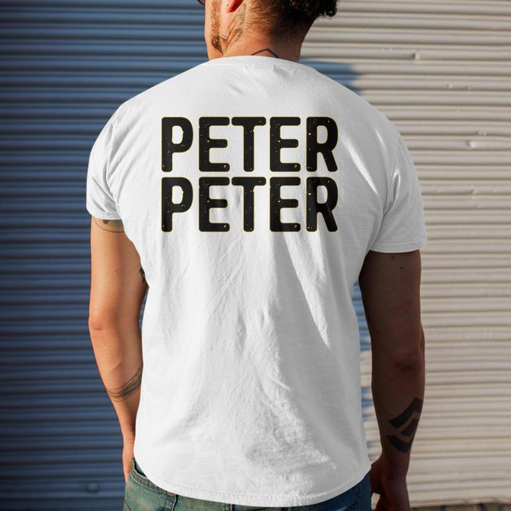 Peter Peter Halloween Pumpkin Eater Costume Shirt Mens Back Print T-shirt Gifts for Him