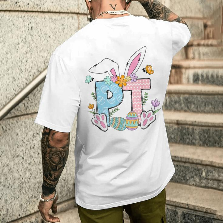 Physical Therapy Easter Bunny Pt Physical Therapy Pta Men's T-shirt Back Print Gifts for Him
