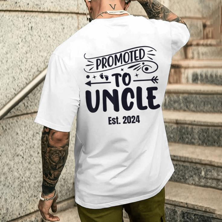 Promoted To Uncle 2024 Soon To Be Uncle Mens Men's T-shirt Back Print Gifts for Him