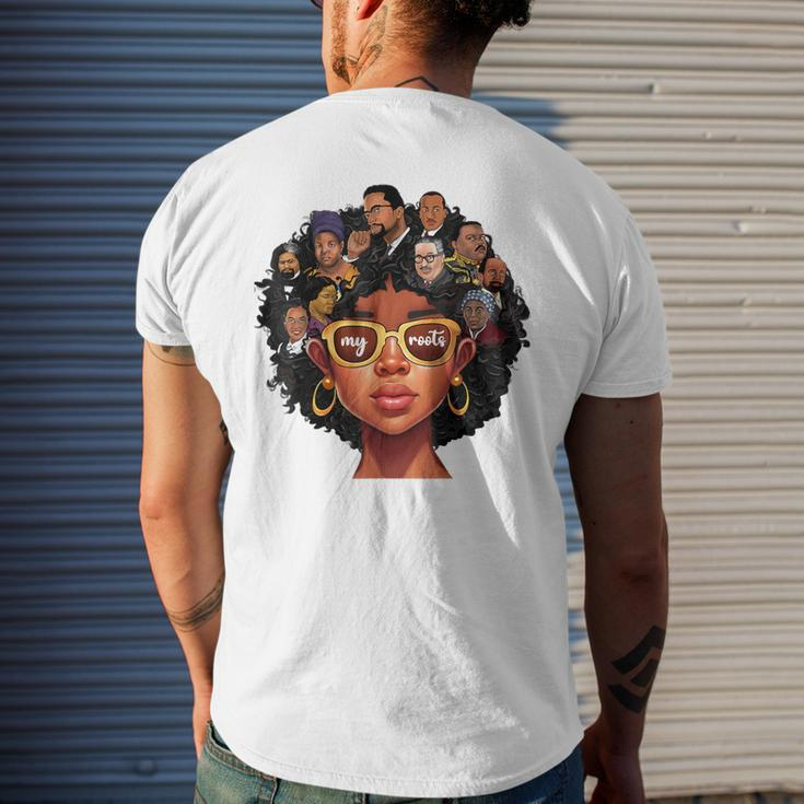 Proud Of My Roots Bhm Black Pride Black Melanin Women Men's T-shirt Back Print Gifts for Him