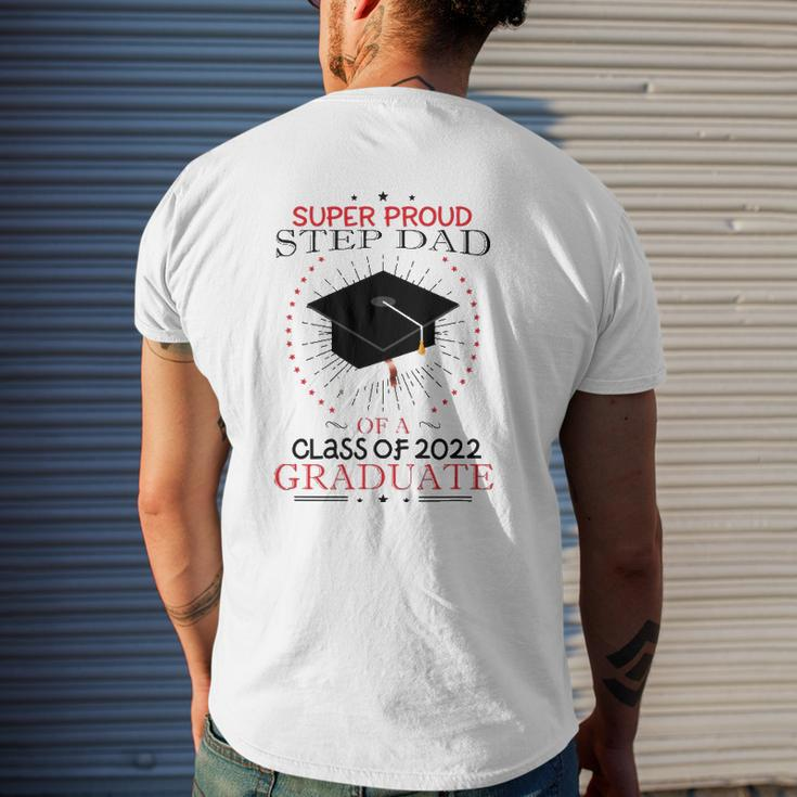 Proud Step Dad The Class Of 2018 Graduate Graduation Mens Back Print T-shirt Gifts for Him
