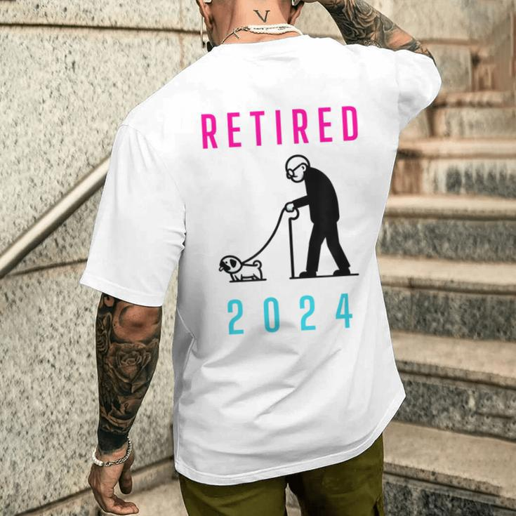 Pug Owner Retirement Men's T-shirt Back Print Gifts for Him