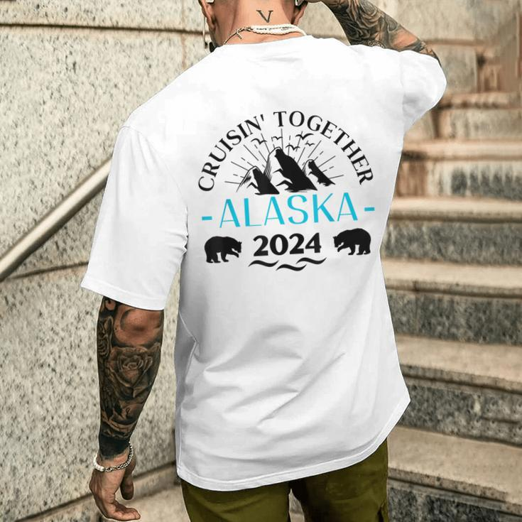 Retro Alaska Cruise 2024 Family Cruise 2024 Family Matching Men's T-shirt Back Print Gifts for Him