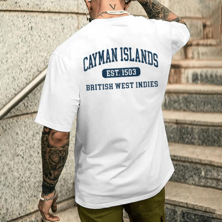 Retro Grand Cayman Islands 1503 Vintage Vacation Souvenir Men's T-shirt Back Print Gifts for Him