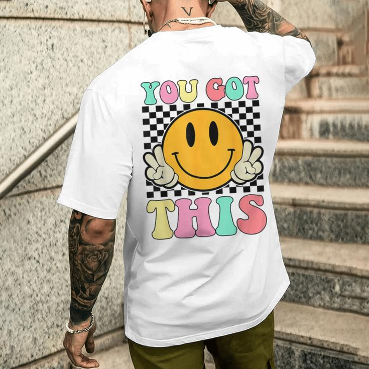 You Got This Retro Smile Motivational Testing Day Teacher Men's T-shirt Back Print Gifts for Him