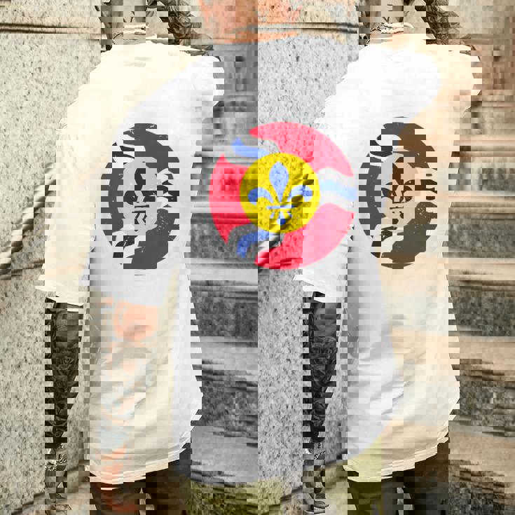 Retro St Louis Missouri Flag Vintage Stl City Flag Emblem Men's T-shirt ...