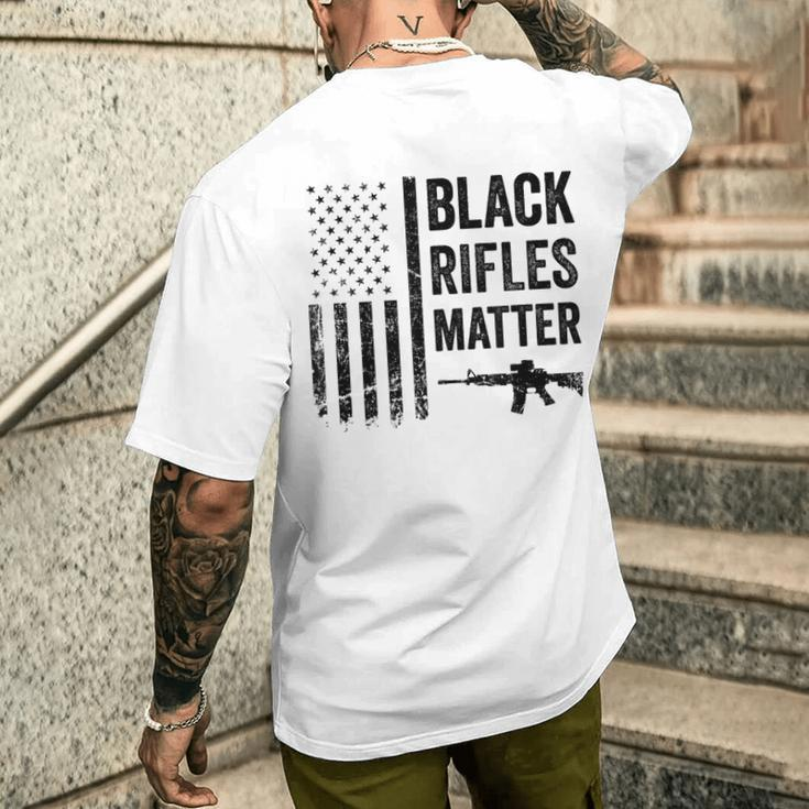 Rifles Matter Pro Gun Rights Camo Usa Flag T-Shirt mit Rückendruck Geschenke für Ihn