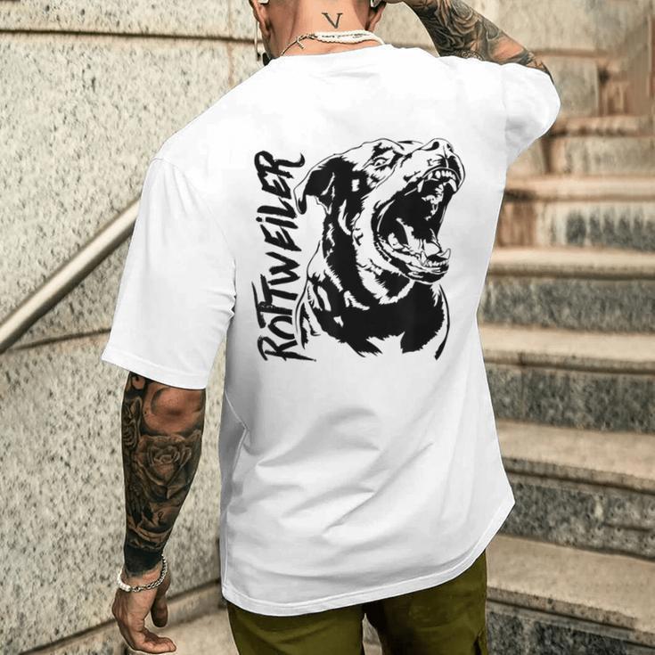 Rottweiler Portrait Igp Dog Sport S T-Shirt mit Rückendruck Geschenke für Ihn