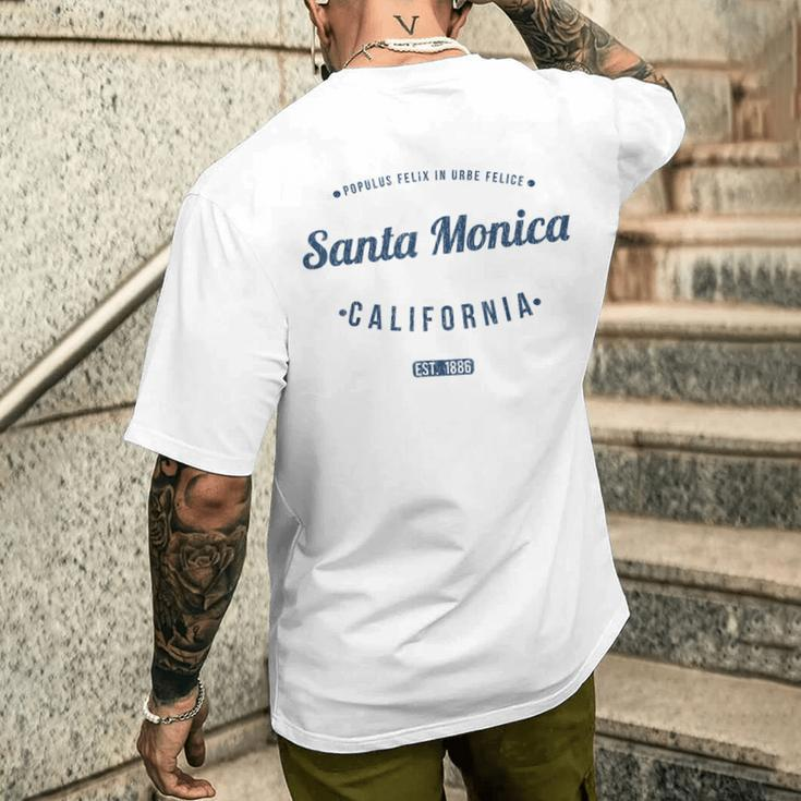 Santa Monica Kalifornienintage-Souvenir Ca Santa Monica T-Shirt mit Rückendruck Geschenke für Ihn