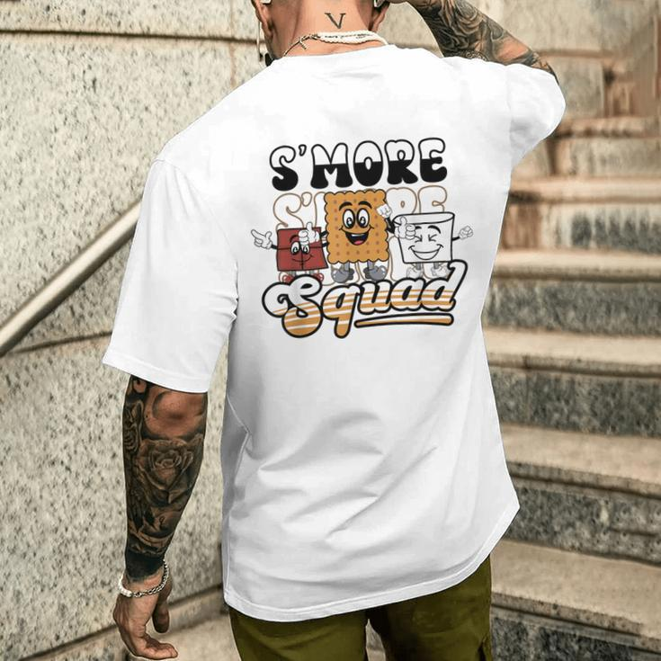Smores Squad Marshmallow Camping Crew Campfire Matching Men's T-shirt Back Print Gifts for Him