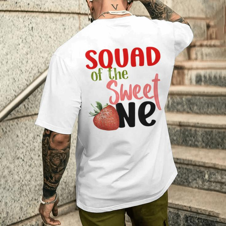 Squad The Sweet One Strawberry Birthday Family Party Men's T-shirt Back Print Gifts for Him