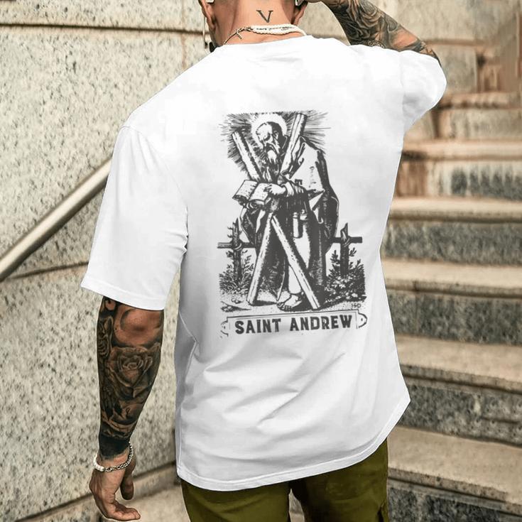 St Andrew The Apostle Saltire Cross Vintage Catholic Saint Men's T