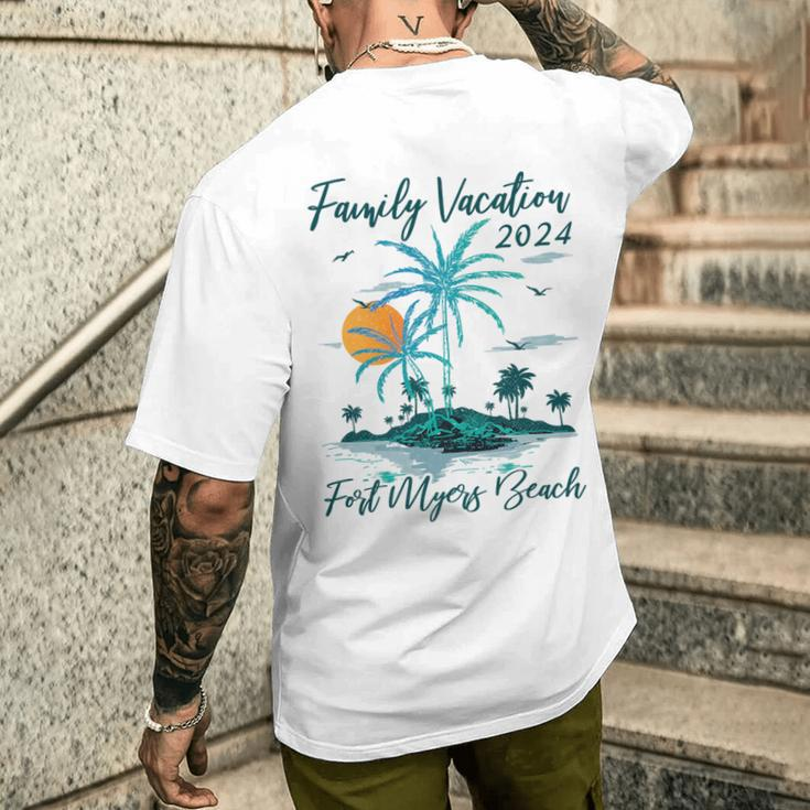 Summer Family Vacation 2024 Florida Fort Myers Beach Men's T-shirt Back Print Gifts for Him