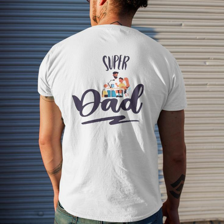Super Dad Father's Day Mens Back Print T-shirt Gifts for Him