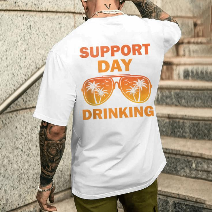 Support Day Drinking Summer Beach Vacation Men's T-shirt Back Print Gifts for Him