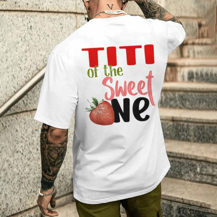 Titi The Sweet One Strawberry Birthday Family Party Men's T-shirt Back Print Gifts for Him
