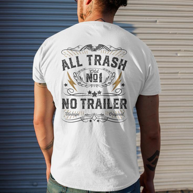 All Trash No Trailer Park Whiskey Redneck Rv Mens Back Print T-shirt Gifts for Him