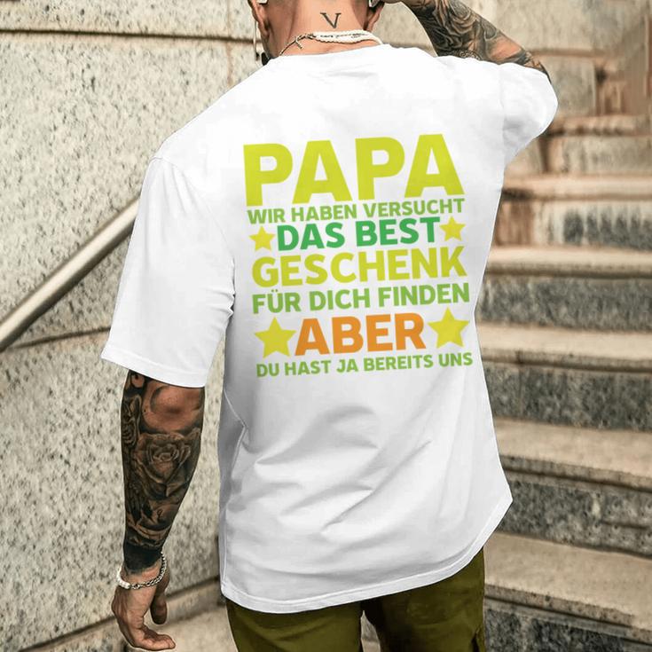 Vater Papaatertag Herrentag Tochhter T-Shirt mit Rückendruck Geschenke für Ihn