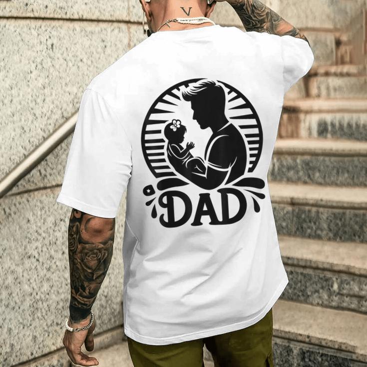 Vatertag Erstes Mal Papa 2024 Soon To Be Dad New Dad T-Shirt mit Rückendruck Geschenke für Ihn