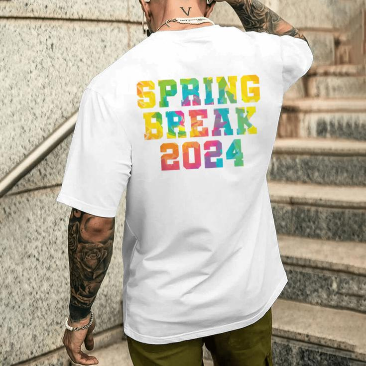 Vintage Spring Break 2024 Beach Week Group Vacation Men's T-shirt Back Print Gifts for Him