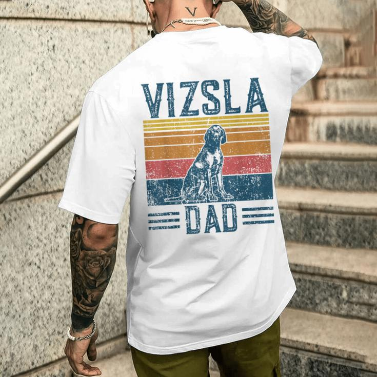 Vizsla Dad Vintage Hungarian Vorstehung Dog Vizsla Dad T-Shirt mit Rückendruck Geschenke für Ihn