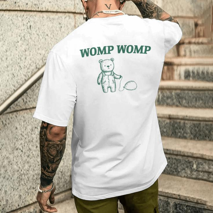Womp Womp Bear With Ballon Meme Men's T-shirt Back Print Gifts for Him