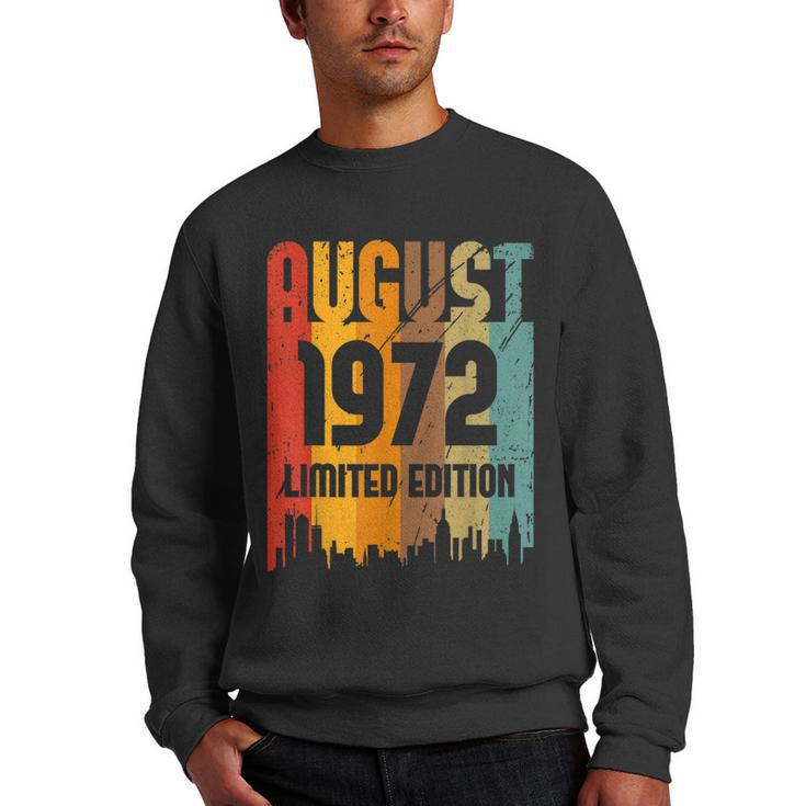 50 Years Old Vintage Awesome Since August 1972 50Th Birthday  Men Crewneck Graphic Sweatshirt