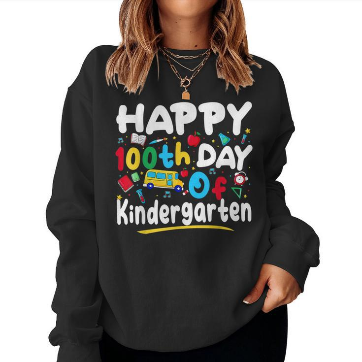 100 Days Of School Teacher 100Th Day Of Kindergarten Women Sweatshirt