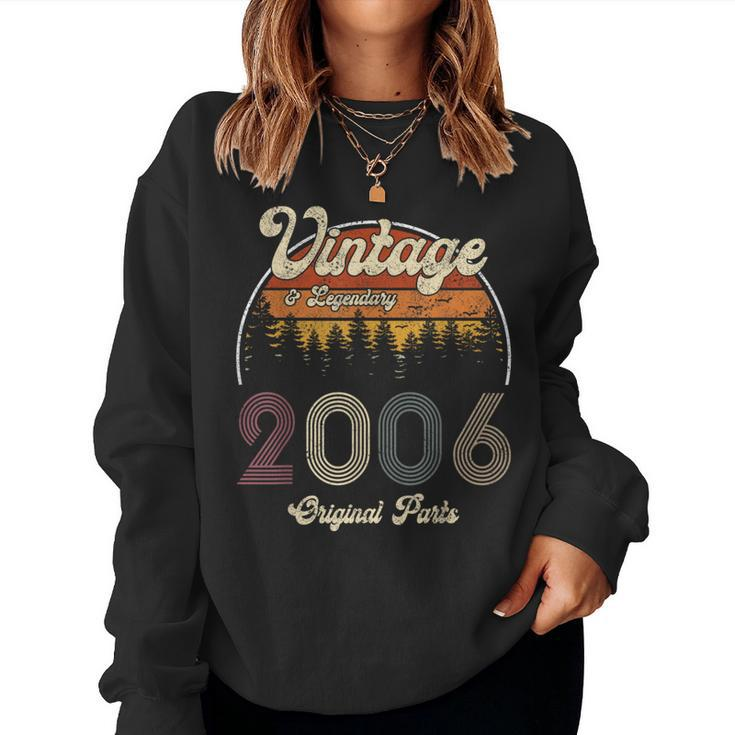 18Th Birthday Vintage 2006 Sunset Letter Print Women Sweatshirt