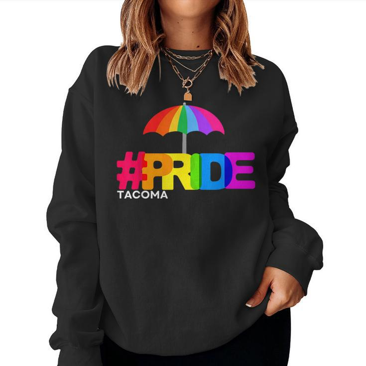 2024 Pnw Gay Pride Event Tacoma Wa Rainbow Flag Lgbtqia Ally Women Sweatshirt