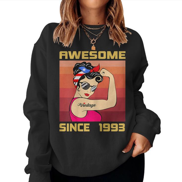 31 Years Old For Retro Vintage 1993 Awesome Since 1993 Women Sweatshirt