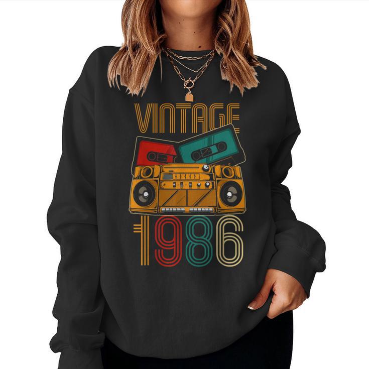 36 Cumpleaños Hombre 36 Añosintage 1986 Sudadera Mujer