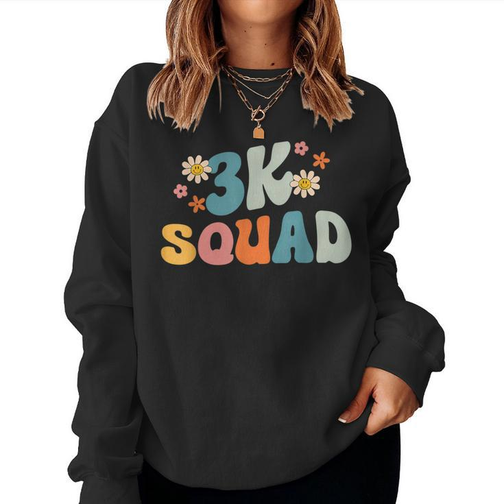 3K Squad Teacher Twos Threes Crew Prek Elementary Women Sweatshirt