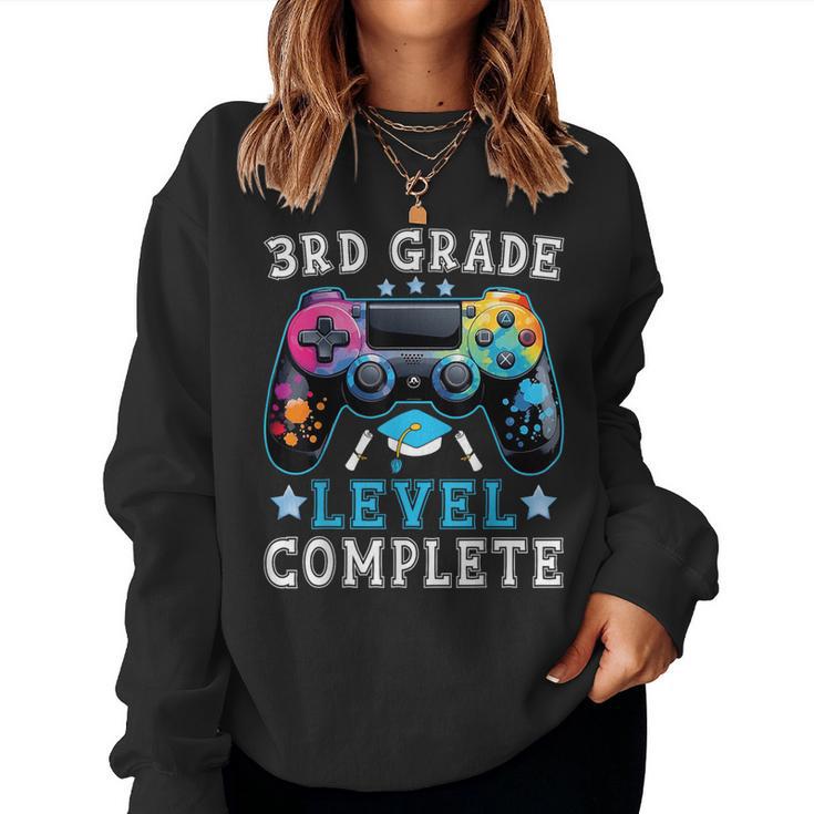 3Rd Grade Level Complete Last Day Of School Gamer Graduation Women Sweatshirt