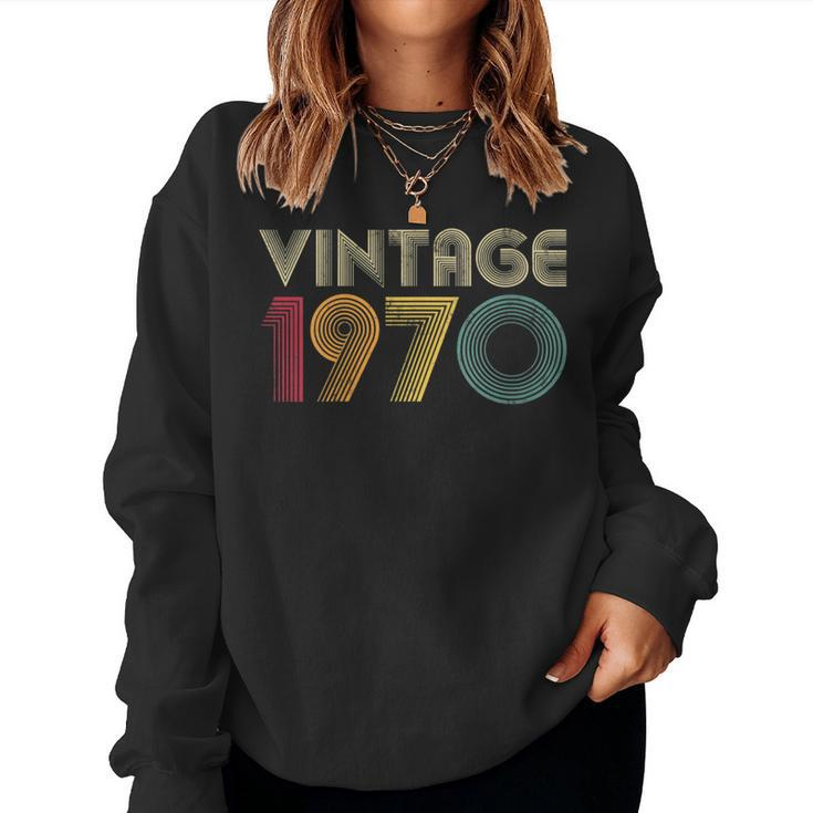 53Rd Birthday For Vintage 1970 Retro Born Women Sweatshirt