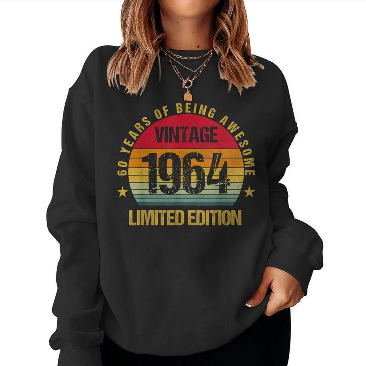 60 Years Old Sixty 1964 Vintage 60Th Birthday Cute Women Sweatshirt