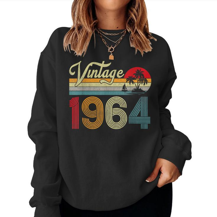 60 Years Old Vintage 1964 60Th Birthday Retro Women Sweatshirt