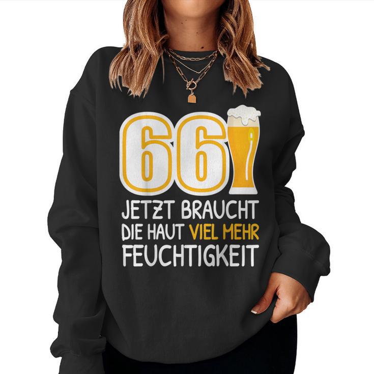 66 Birthday Beer Beer Drinker Sweatshirt Frauen