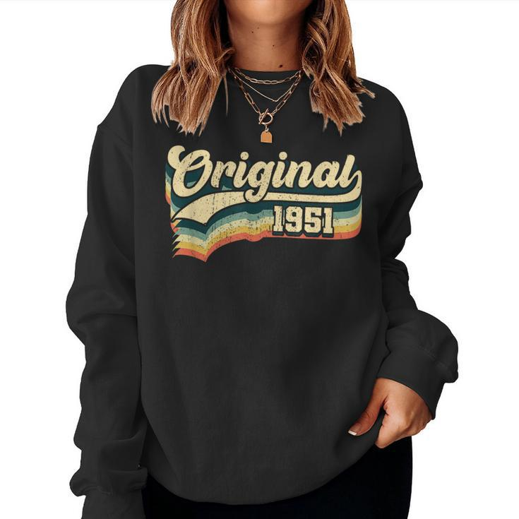 73Rd Birthday Original Vintage Born In 1951 Women Sweatshirt