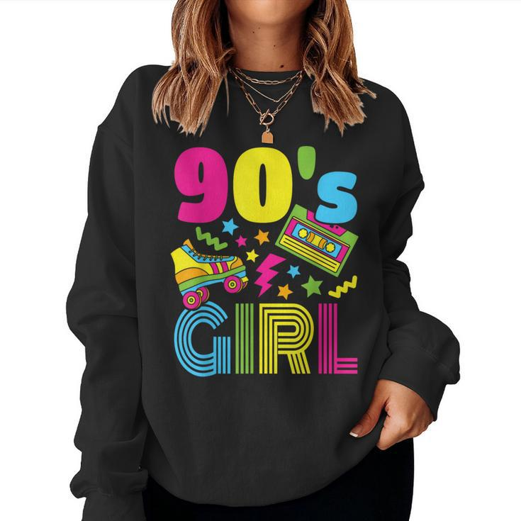 90S Girl 1990S Theme Party 90S Costume Outfit Girls Women Sweatshirt