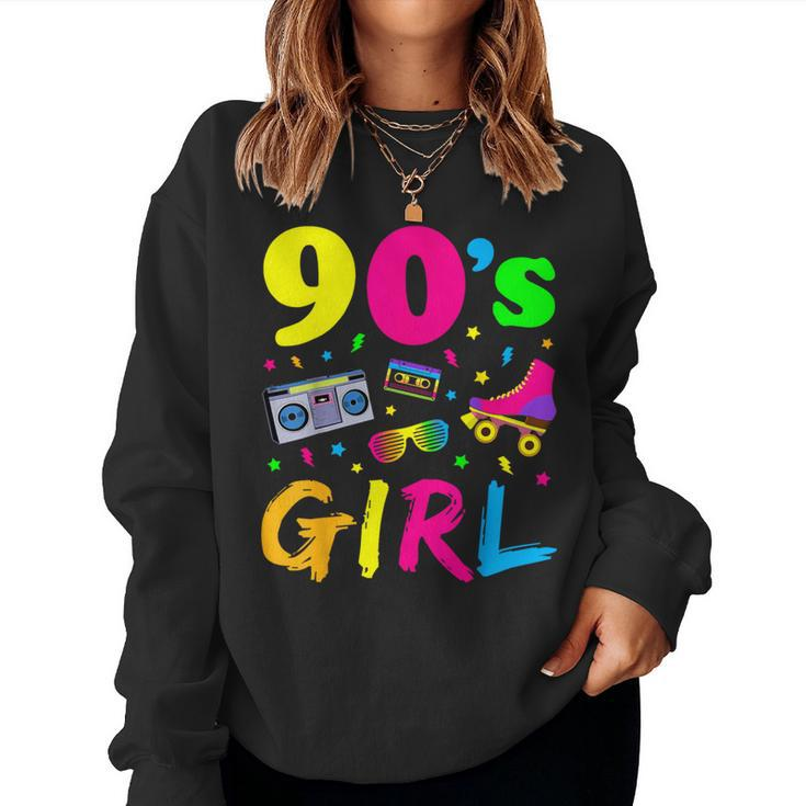 90'S Girl Birthday Party Costume Retro Vintage Women Women Sweatshirt