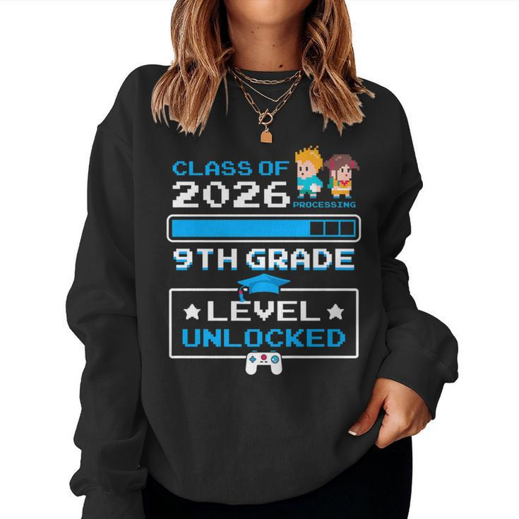 9Th Grade First Day Of School Class Of 2026 Cute Video Games Women Sweatshirt